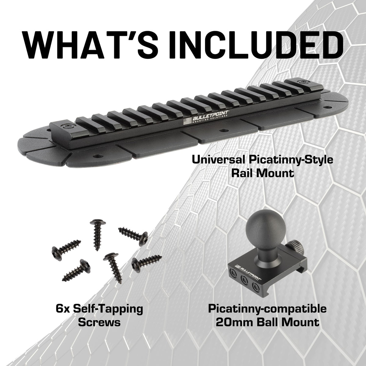 Parallel Picatinny Rails Universal Picatinny-Style Rail Mount with Flexible Attachment Base ...