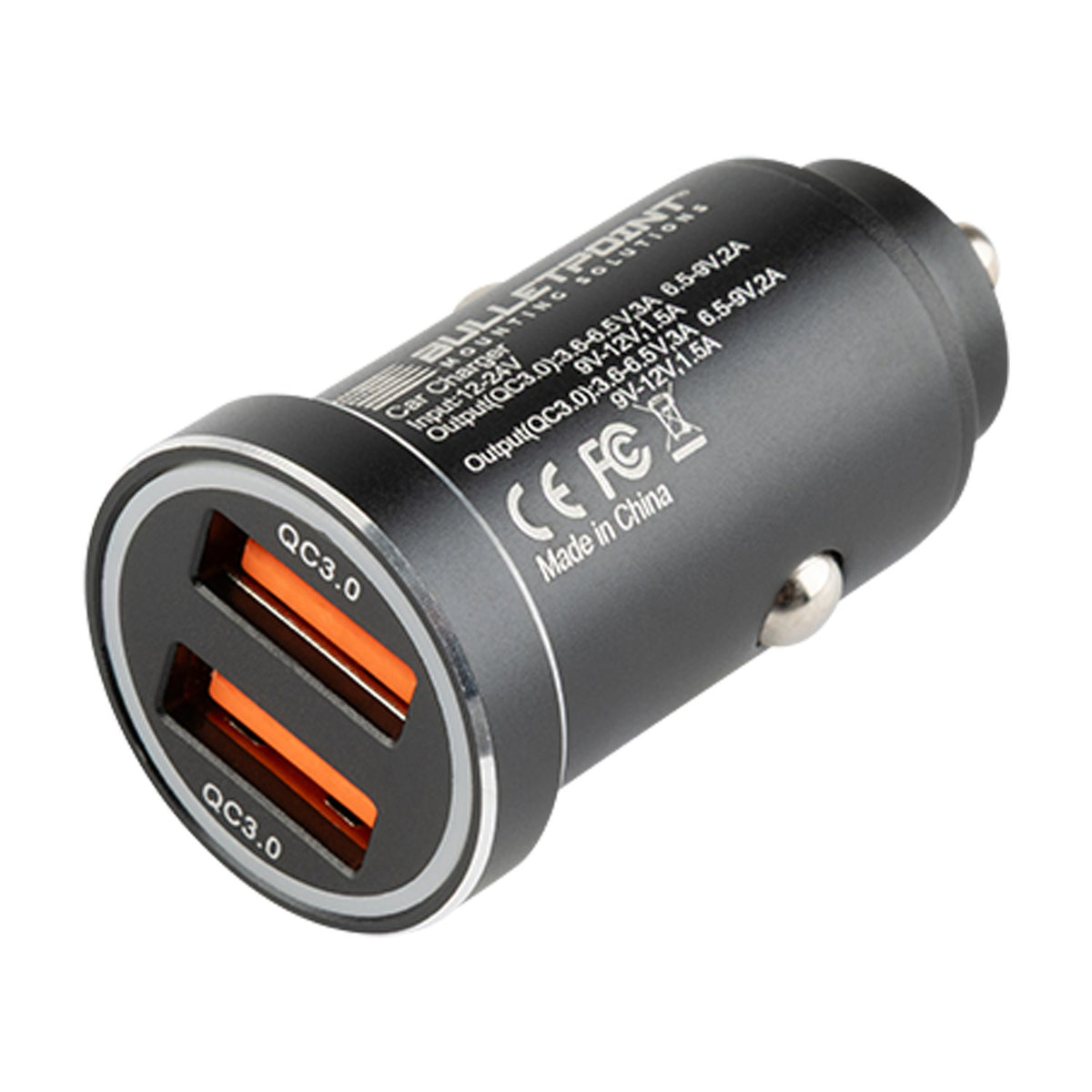 12V Cigarette Lighter Power Adaptor with Dual USB-A Ports