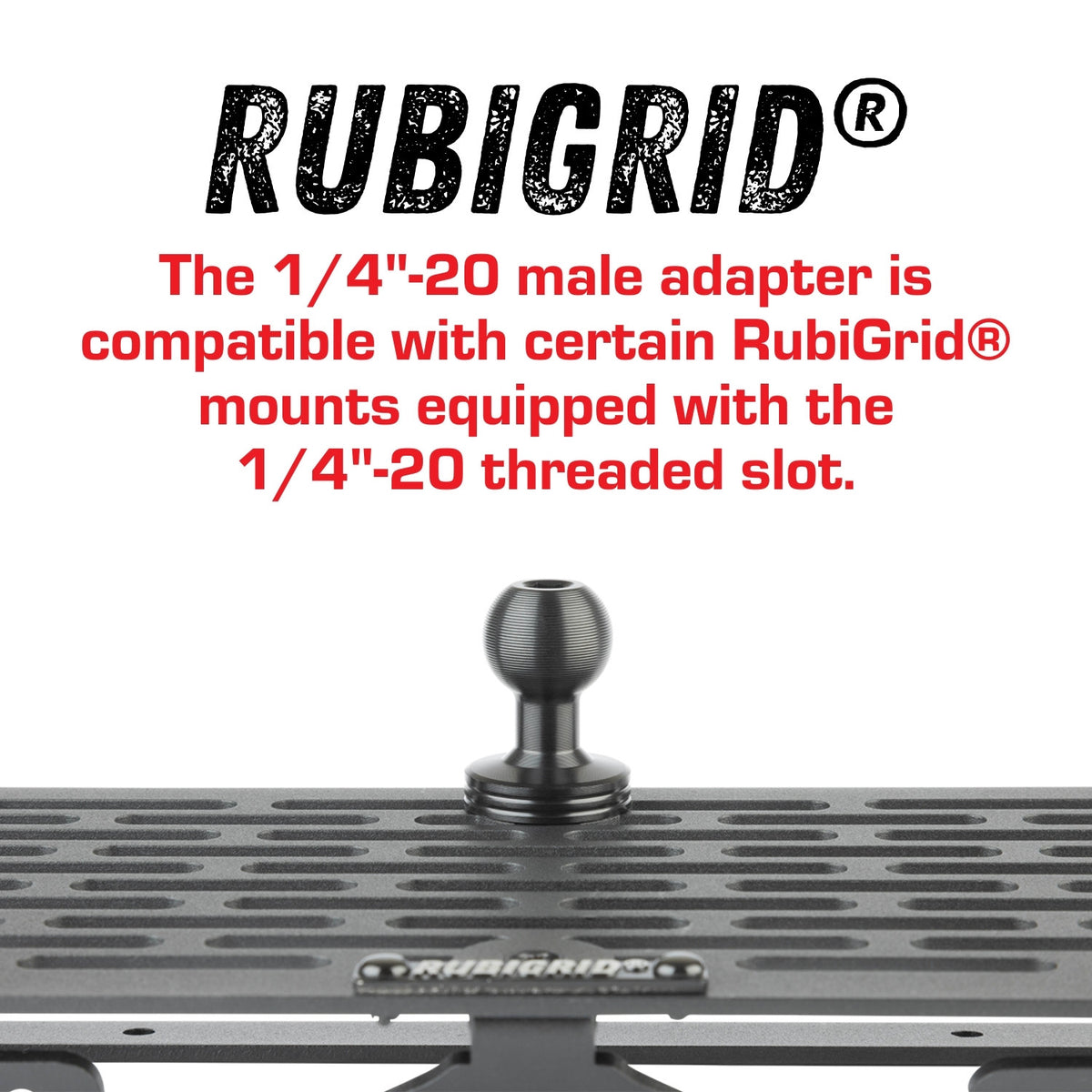 1/4&quot;-20 Aluminum Camera Adapter with Integrated 20mm Ball