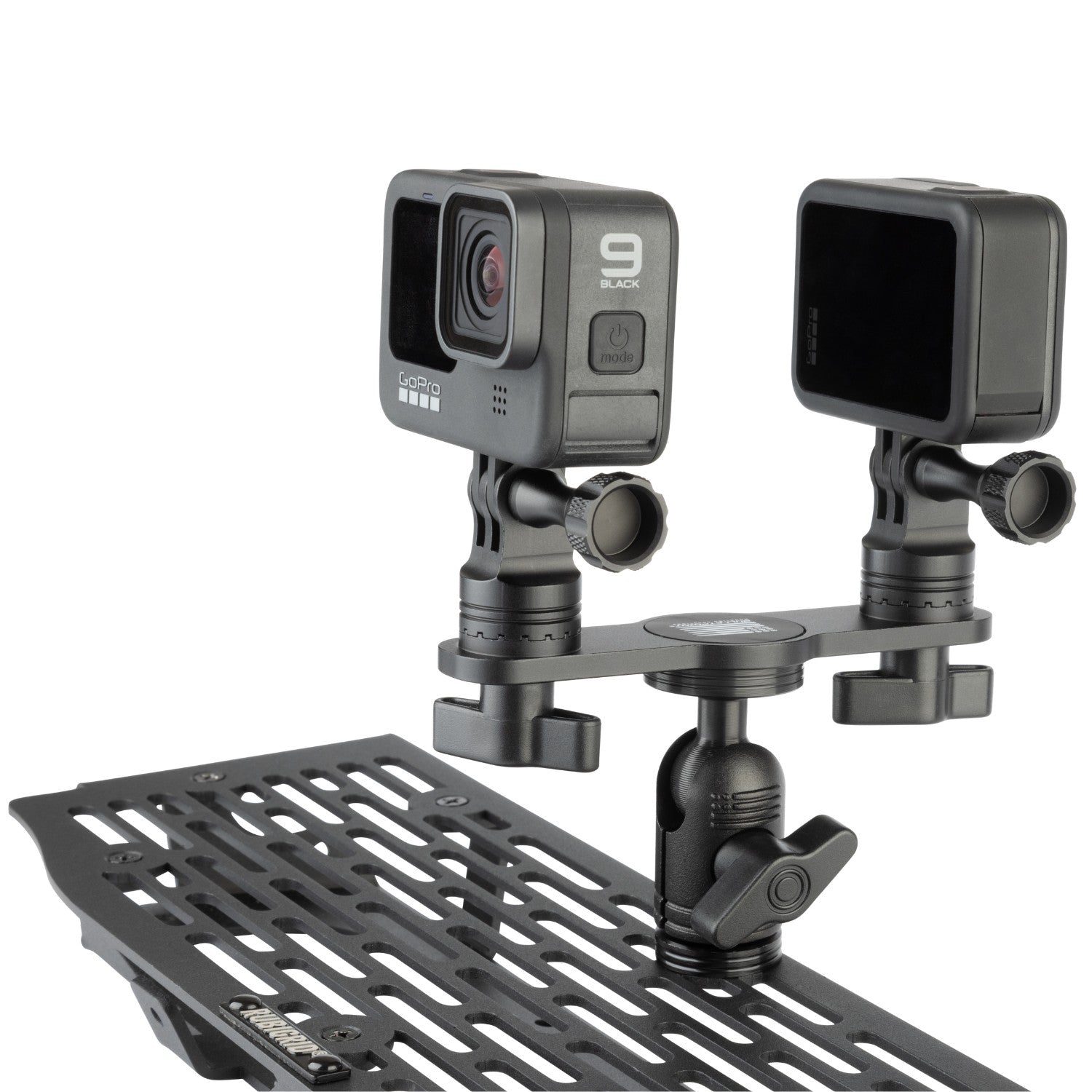 Dual Action Camera GoPro Mount with Integrated 20mm Ball - Bulletpoint  Mounting Solutions