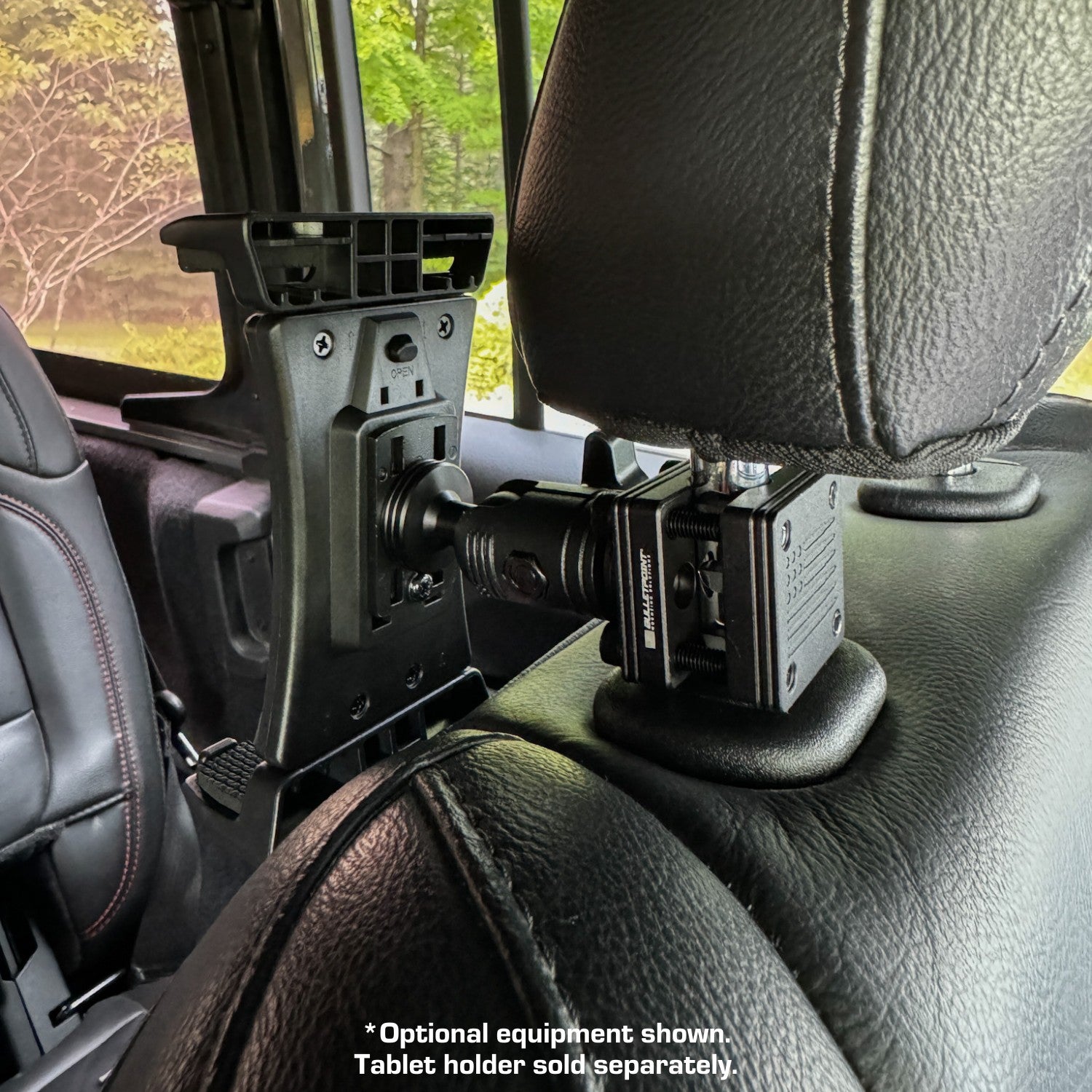 Headrest Bar Device Mount with 20mm Connector End Nubby Edition fits bars 3/8" to 5/8"