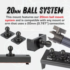 Suction Cup Mount 3.4" Diameter with Integrated 20mm Mounting Ball