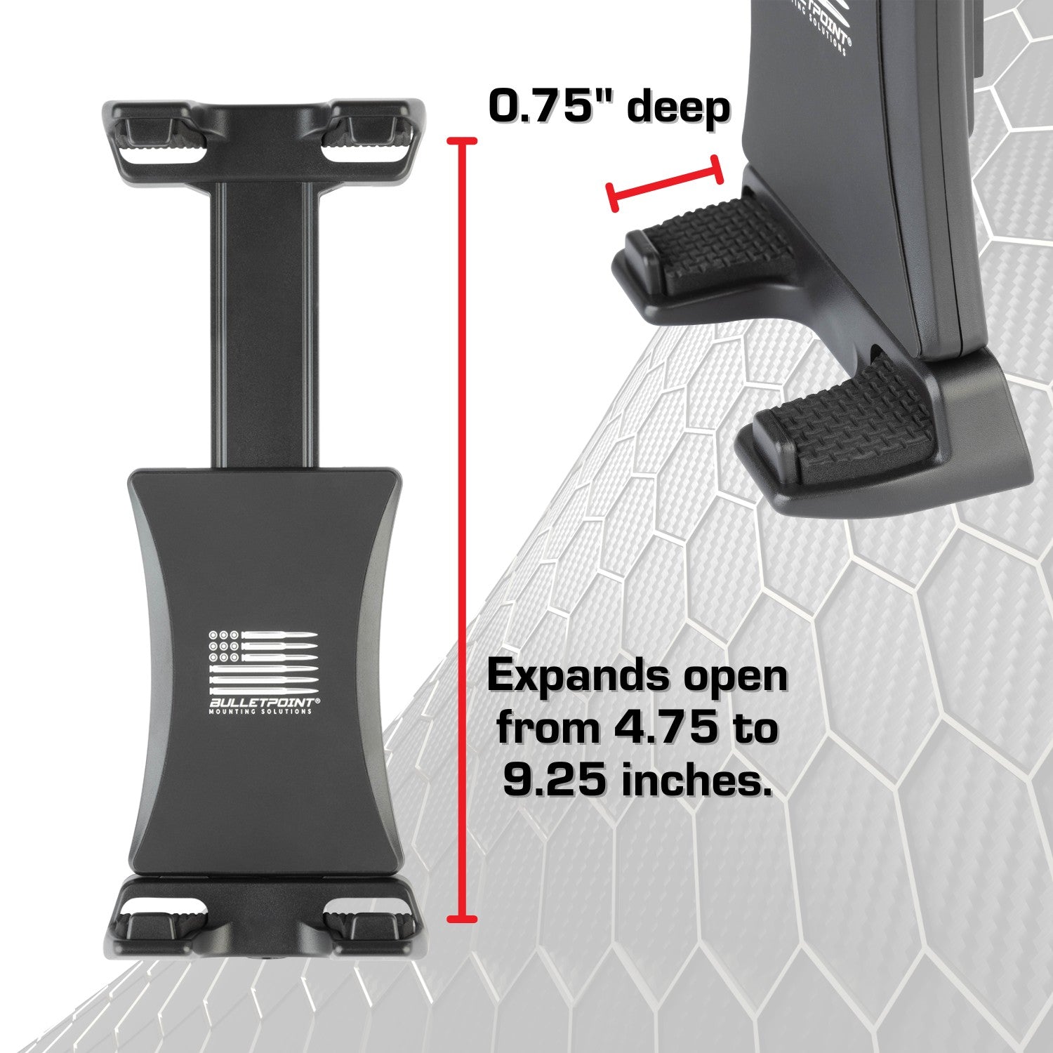 Tablet Holder with Articulating Mounting Arm + Suction Cup Mount