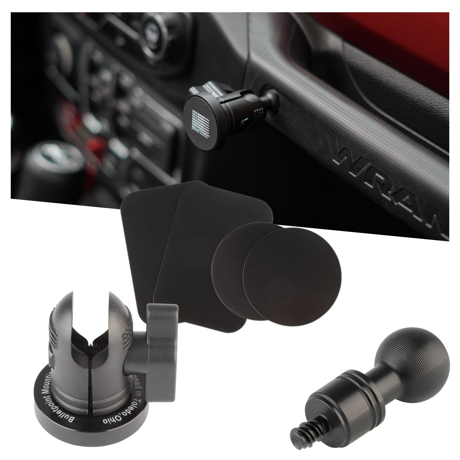 2018-2023 Jeep Wrangler JL + 2020-2023 Jeep Gladiator Grab Bar Mounting Point