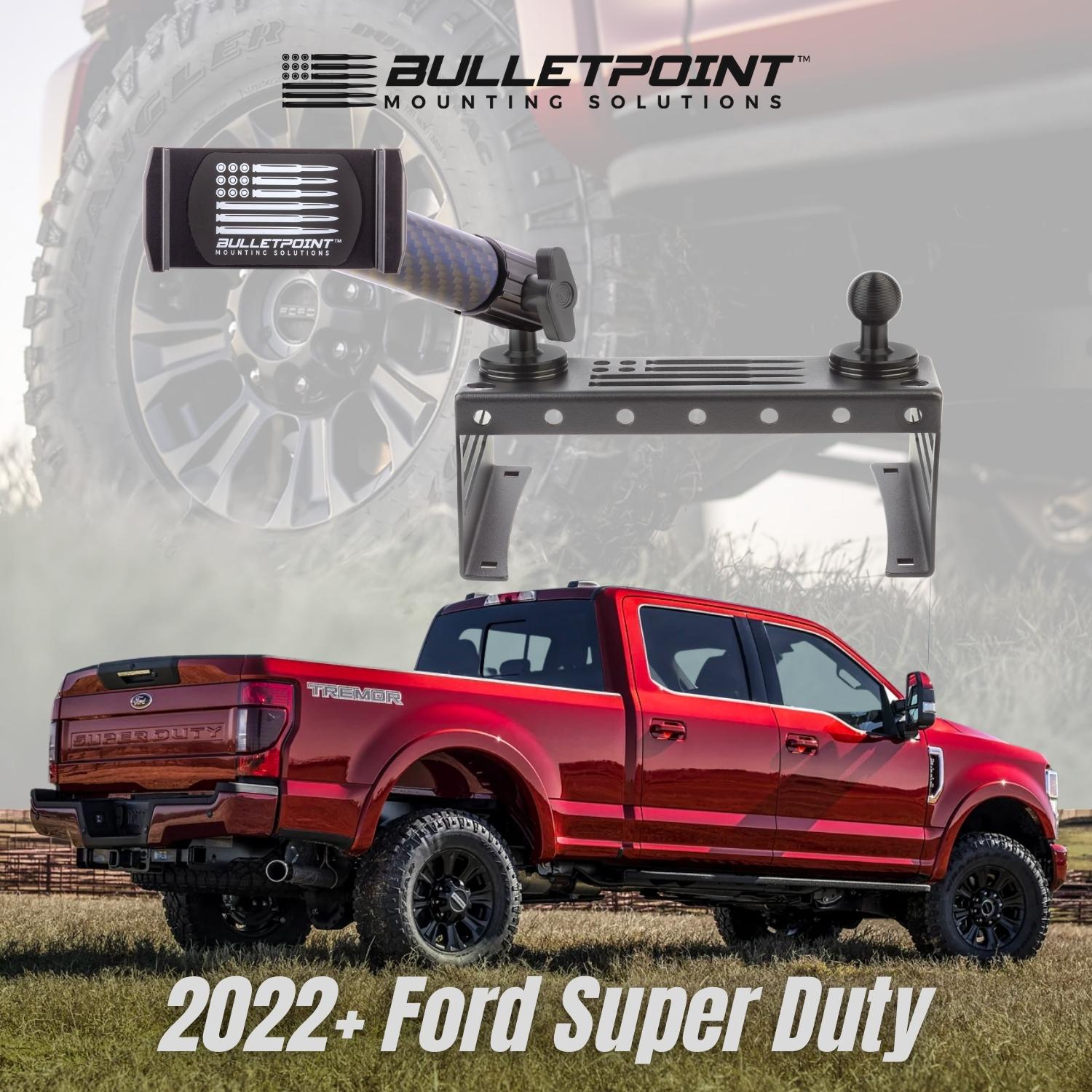 Bulletpoint Mounting Solutions 2022 Ford Super Duty Tremor Dash Mounted Phone Holder