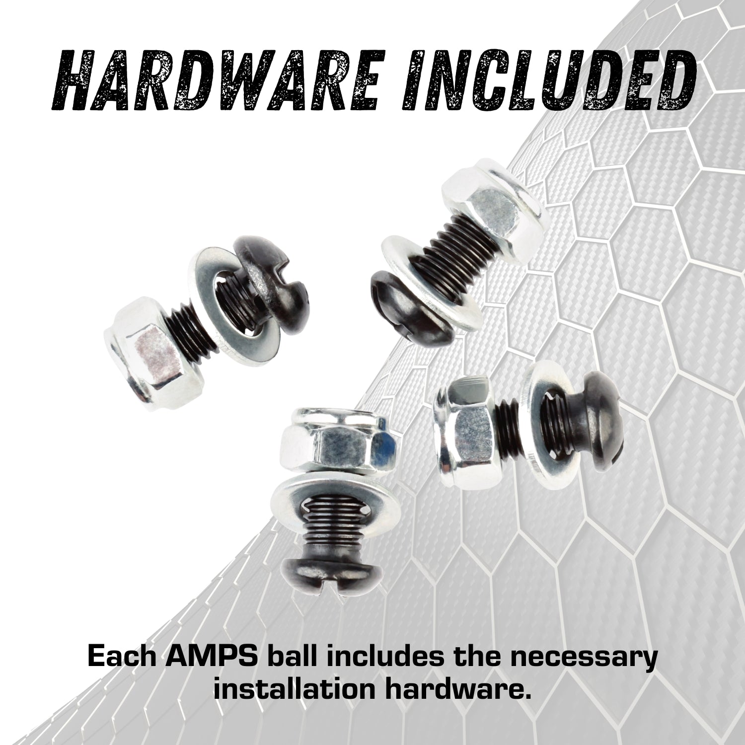 AMPS Compatible 20mm Ball with Metal Mounting Plate