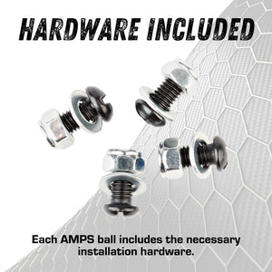 AMPS Compatible 20mm Ball with Metal Mounting Plate