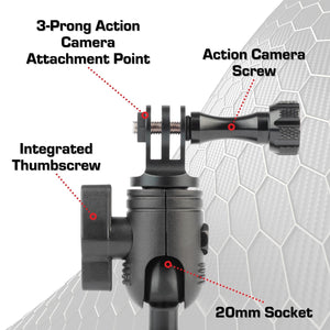 GoPro Mount - Compatible with 20mm Mounting Balls