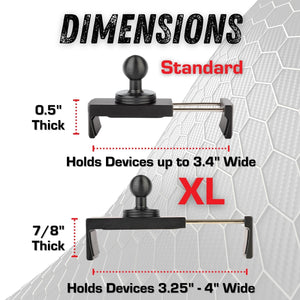 2013-2018 RAM Truck & 2019+ RAM 1500 Classic 20mm Single Ball Metal Dash Mount