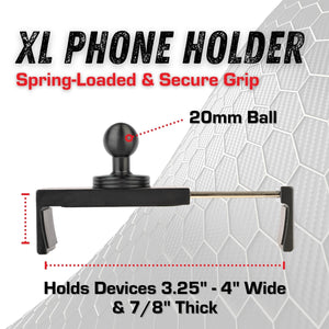 Carbon Fiber/Kevlar Arm and Universal Phone Mount Holder Combo - BASE NOT INCLUDED