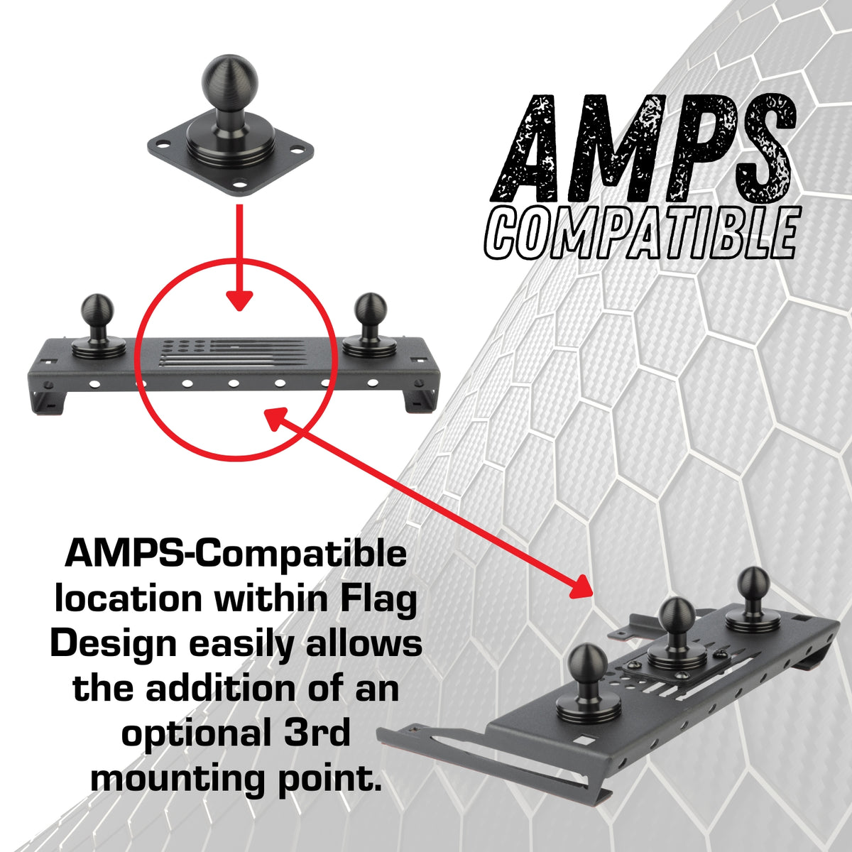 Metal Series Ford F-150 2009-2014 Dual 20mm Ball Dash Phone Mount (12th Generation)