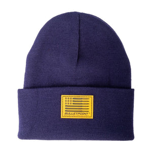 Bulletpoint Knit Hats with Embossed Patch
