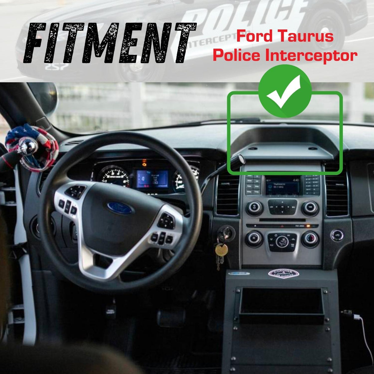 Ford Taurus Police Interceptor RubiGrid® Dash Mount Phone Holder 2012-2019