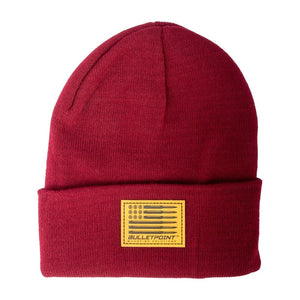 Bulletpoint Knit Hats with Embossed Patch